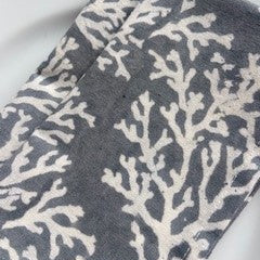 Block Printed Cotton Table Cloth Mulit Red Coral