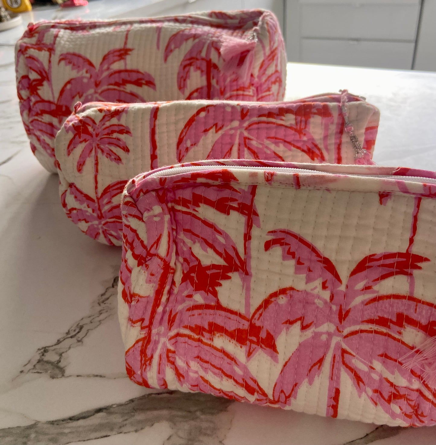 Block printed travel bags ( 3 pack)