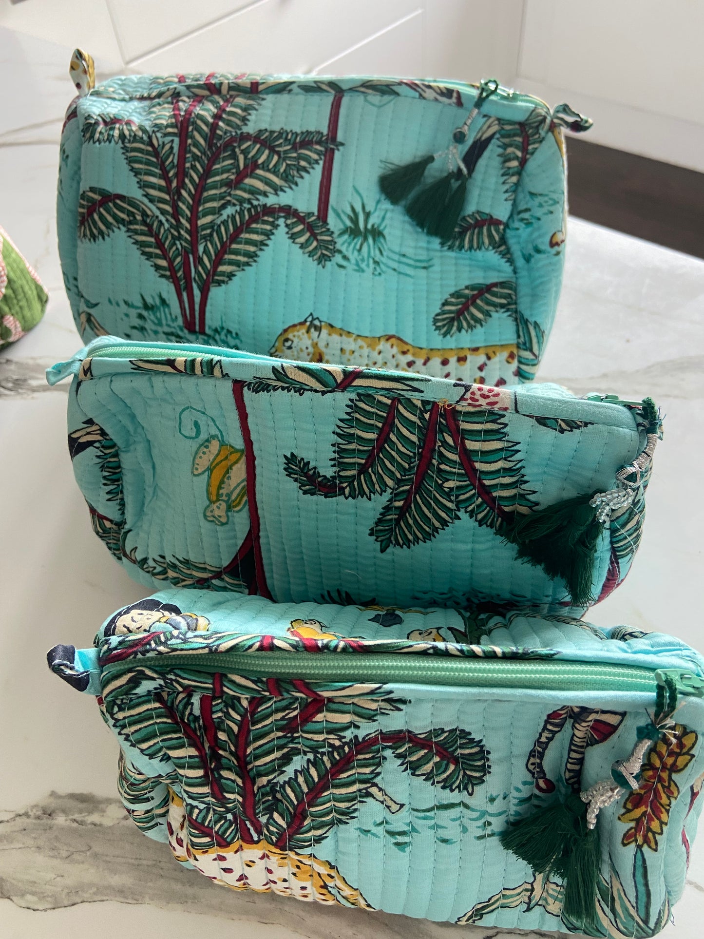 Block printed travel bags ( 3 pack)