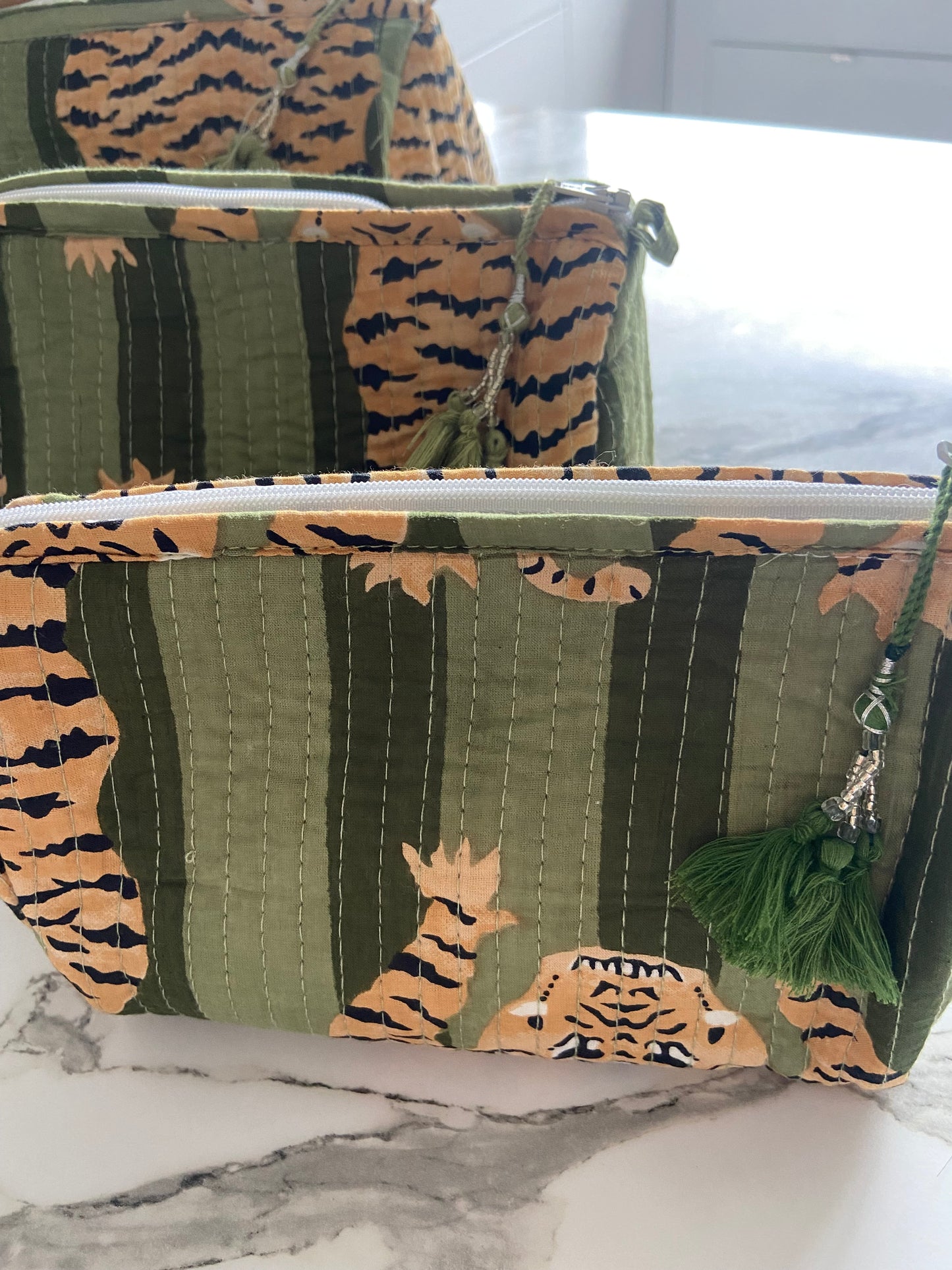 Block printed travel bags ( 3 pack)