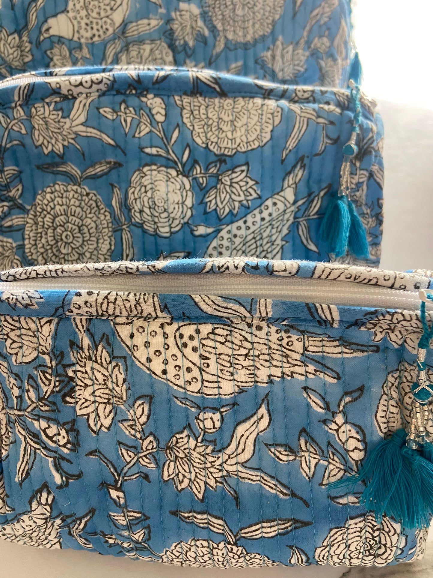 Block printed travel bags ( 3 pack)