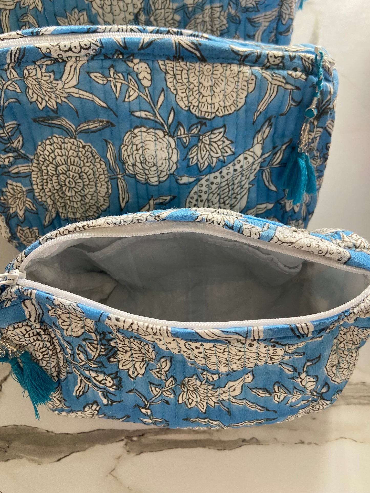 Block printed travel bags ( 3 pack)