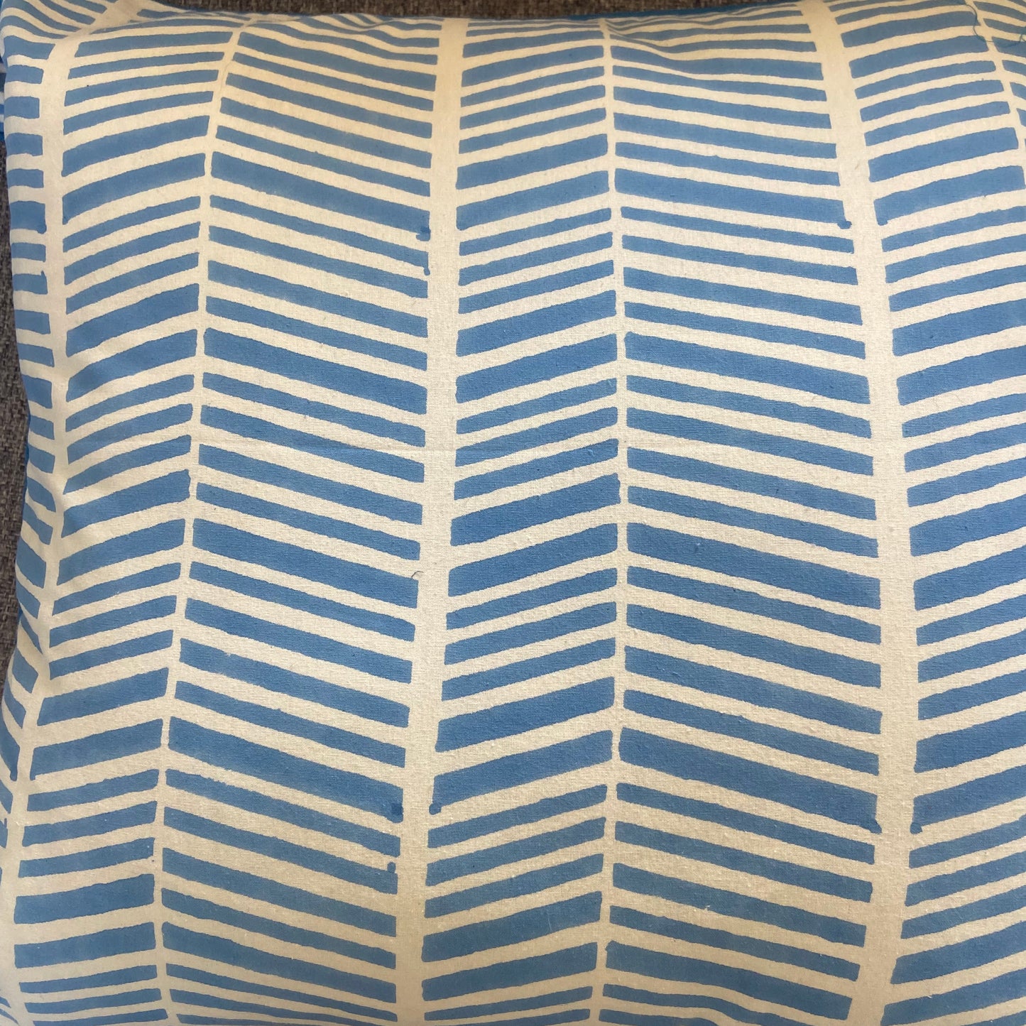 Herringbone Palace Blue Piping Cushions Covers (50X 50cm)