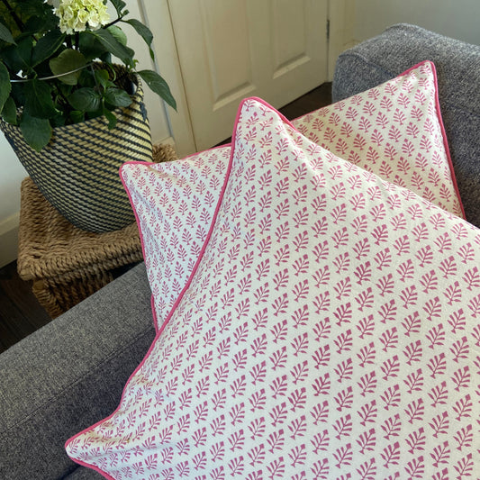Mini Tree Pink Piping Cushions Covers (50X 50cm)