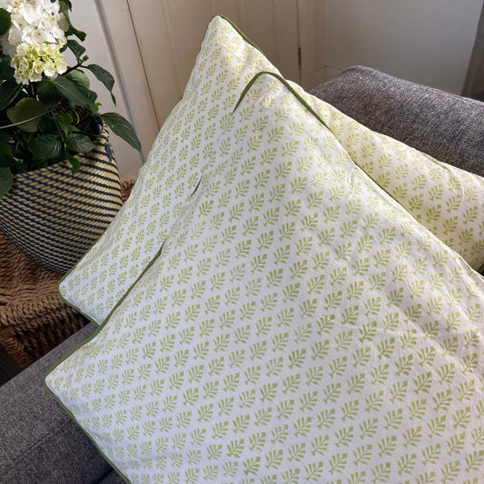 Mini Tree Green Piping Cushions Covers (50X 50cm)