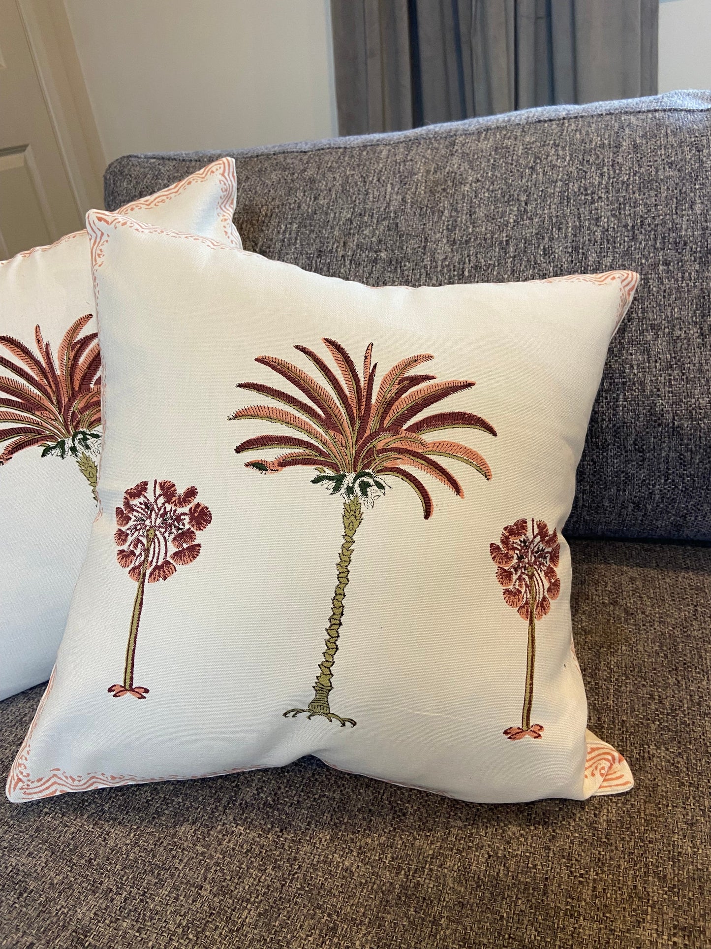 Decorative Palm Cotton Cushion Cover