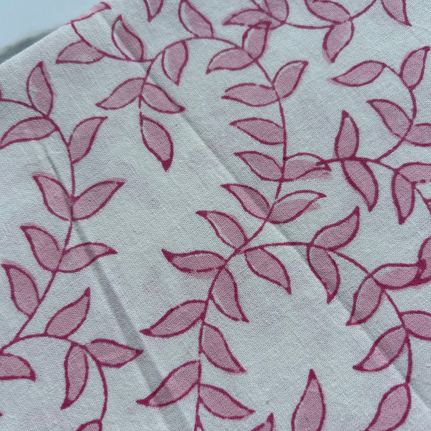 Block Printed Pretty in Pink and White block printed napkins