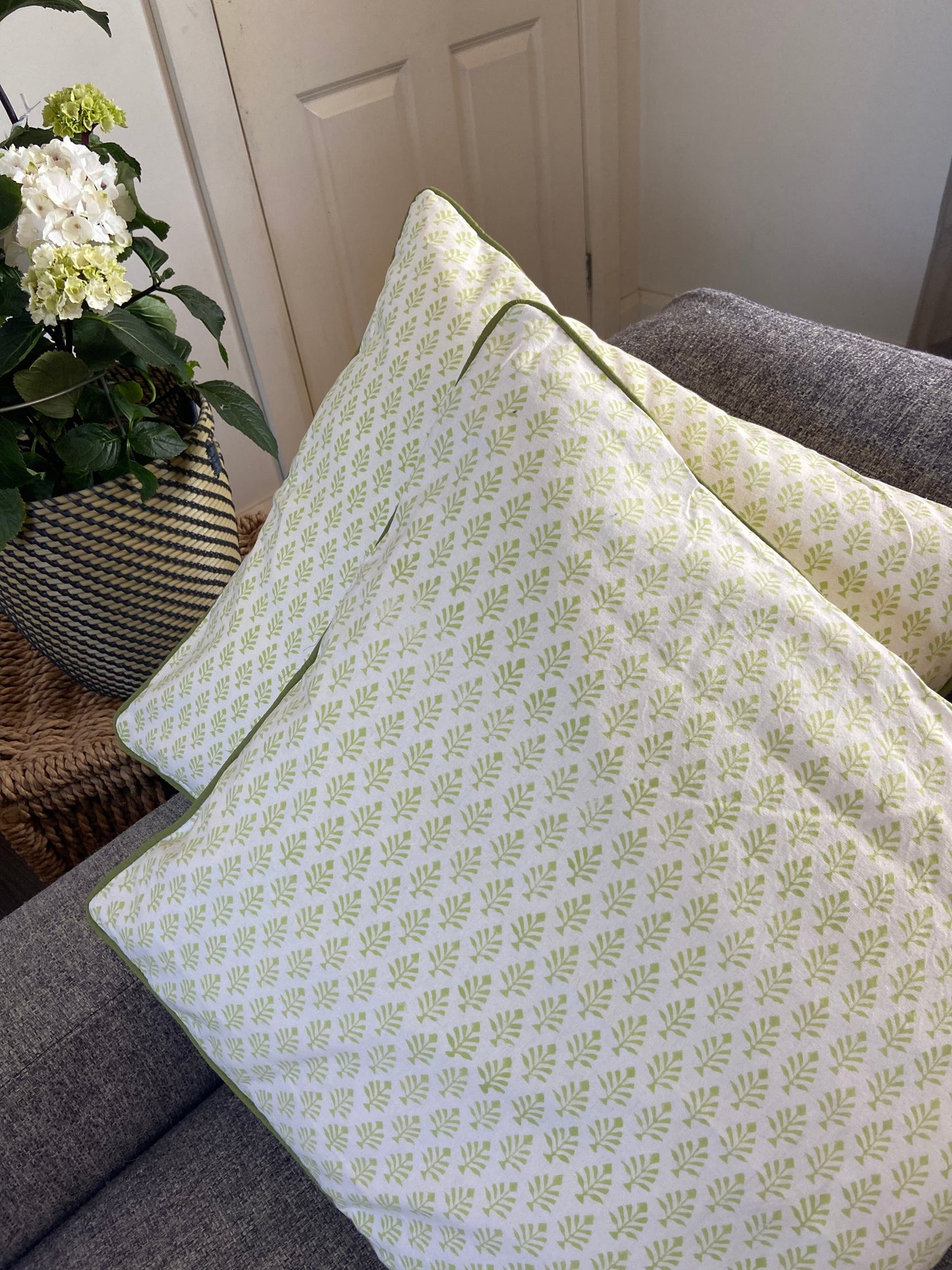 Mini Tree Green Piping Cushions Covers (50X 50cm)